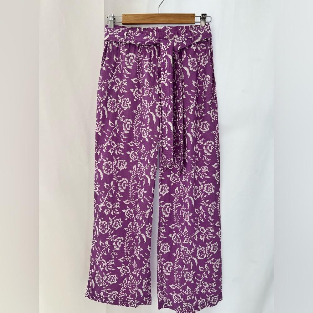 SUNDAYS cotton poplin pull on PANTS